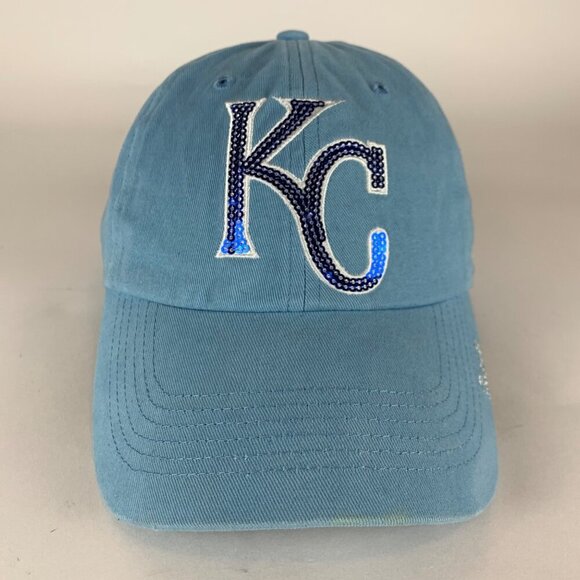 Kansas City Royals Womens Light Blue 47 Brand Clean Up Relaxed Fit Strapback Hat - Picture 2 of 6
